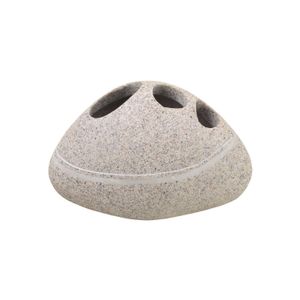 Tandenborstelhouder Sapho Little Rock Vrijstaand Polyresin Beige