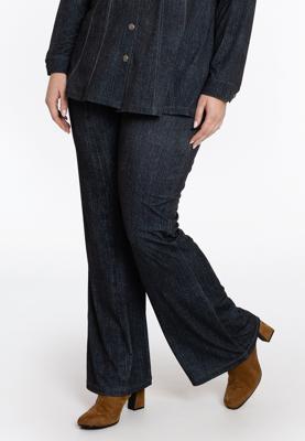 Yoek Pantalon bootleg DENIM | Zwart | Maat 50/52