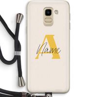 Amber Script: Samsung Galaxy J6 (2018) Transparant Hoesje met koord