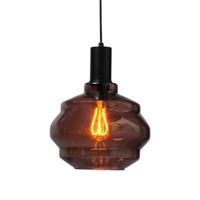 Masterlight Hanglamp zwartPorto met Ball red glas - Ø 24cm - 2710-05-05-1