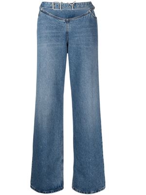 Y/Project jean ample à boucle logo - Bleu