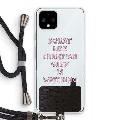 Christian Grey: Pixel 4 Transparant Hoesje met koord