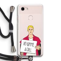 Gimme a call: Pixel 3 Transparant Hoesje met koord