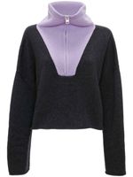 JW Anderson pull zippé à patch logo - Noir JW Anderson pull zippé à patch logo - Noir