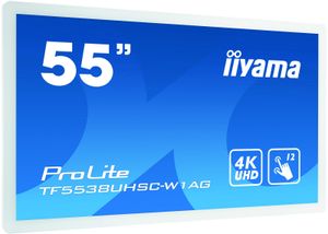 iiyama ProLite TF5538UHSC-W2AG touch screen-monitor 139,7 cm (55") 3840 x 2160 Pixels Multi-touch Multi-gebruiker Wit