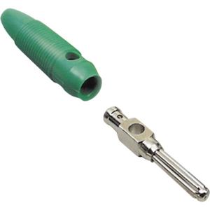 TRU COMPONENTS Pluimstekker Stekker, recht Stift-Ø: 4 mm Groen 1 stuk(s)