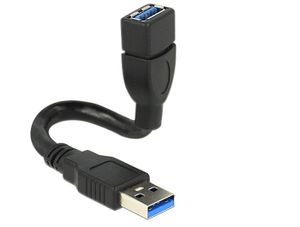 DeLOCK 0.15m 2xUSB3.0-A USB-kabel 0,15 m USB 3.2 Gen 1 (3.1 Gen 1) USB A Zwart