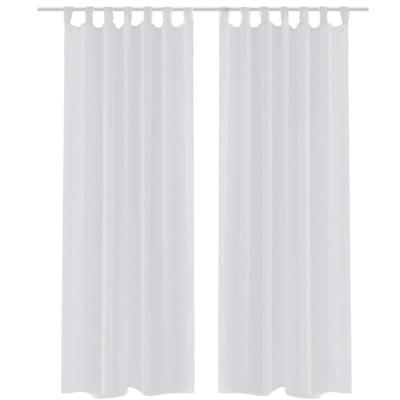 Witte Vitrage 140 x 225 cm 2 stuks