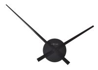 NeXtime NE-3074ZW Wandklok Dia. 48 Cm X 3 Cm, Aluminium, Zwart, &apos;Small Hands&apos;