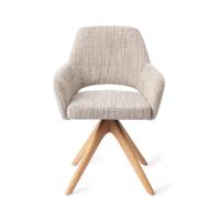 Jesper Home Yanai eetkamerstoel Caramel Grid revolve oak natural