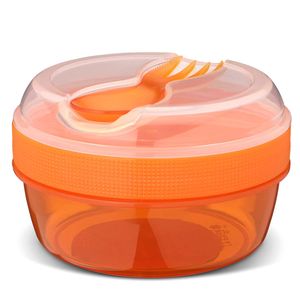 Carl Oscar N’ice Cup™ Snackbakje met koelelement - 0,3 L - Inclusief Bestek - Oranje
