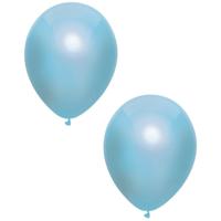 Feest ballonnen - metallic blauw - 10x stuks - 30 cm - verjaardag versiering