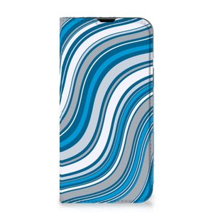 iPhone 14 Hoesje met Magneet Waves Blue