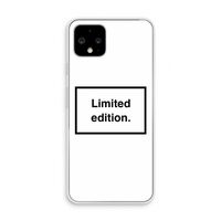 Limited edition: Pixel 4 Transparant Hoesje