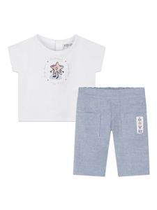 Kenzo Kids survêtement en coton à imprimé graphique - Blanc