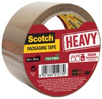 Scotch verpakkingsplakband Heavy, ft 50 mm x 50 m, bruin, per stuk - thumbnail