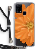 Orange Ellila flower: Samsung Galaxy M31 Transparant Hoesje met koord
