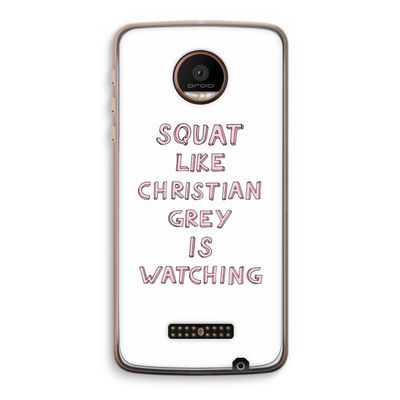 Christian Grey: Motorola Moto Z Force Transparant Hoesje
