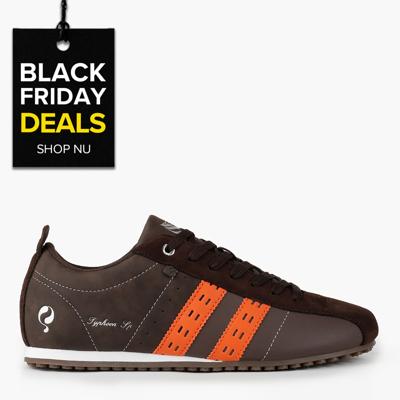 Heren Sneaker Typhoon SP | Donkerbruin/Oranje