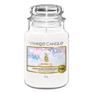 Yankee Candle Snow Globe Wonderland kaars Rond Cederhout, Eucalyptus, Munt Wit 1 stuk(s)