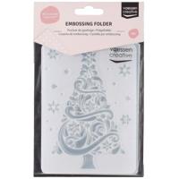 Vaessen Creative • embossing folder kerstboom sneeuw