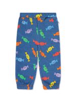 the bonnie mob pantalon de jogging à imprimé façon illustration - Bleu