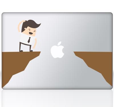 Sticker voor Macbook Springen Muursticker
