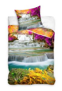 Waterval dekbedovertrek Dekbedovertrek 140 x 200 cm 70 x 90 cm - Katoen