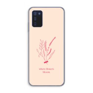 Where flowers bloom: Samsung Galaxy A03s Transparant Hoesje