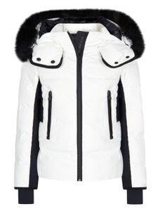 Moncler Enfant veste matelassée à patch logo - Blanc