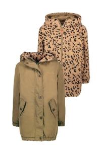 Like Flo Meisjes winterjas reversibel - Army