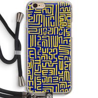 Majorelle Blue Print: iPhone 6 / 6S Transparant Hoesje met koord