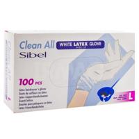 Sibel Nails Hair Clean All White Latex Glove L 100Stuks Sibel Nails Hair Clean All White Latex Glove L 100Stuks