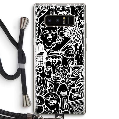 Vexx Black Mixtape: Samsung Galaxy Note 8 Transparant Hoesje met koord