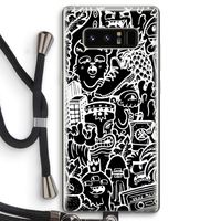 Vexx Black Mixtape: Samsung Galaxy Note 8 Transparant Hoesje met koord