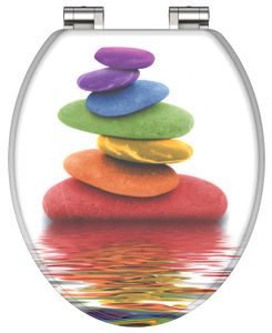 Schutte MDF WC-bril COLORFUL STONES met soft-close
 - 80120 80120