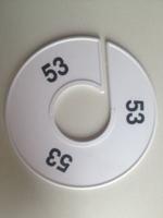 Maatring 11 cm wit/zwart 53