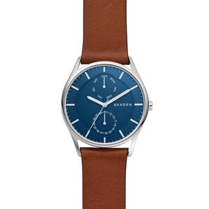 Horlogeband Skagen SKW6449 Leder Cognac 22mm