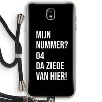 Da ziede van hier - Zwart: Samsung Galaxy J7 (2017) Transparant Hoesje met koord
