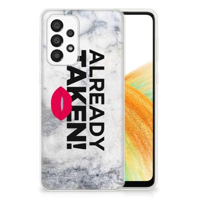 Samsung Galaxy A33 5G | Siliconen hoesje | met naam Already Taken White