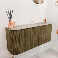 Toiletmeubel Mondiaz Joya Dlux | 91.6 cm | Meubelkleur Dusk | Faye wastafel Opalo Wasbak Rechts | 1 kraangat
