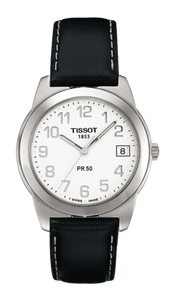 Horlogeband Tissot T34142114A / T600013139 Leder Zwart 18mm