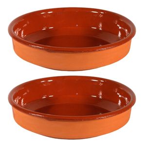 2x Grote tapas borden/ovenschalen Sevilla 32 cm