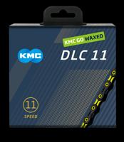 KMC ketting dlc11 black/yellow 118s waxed