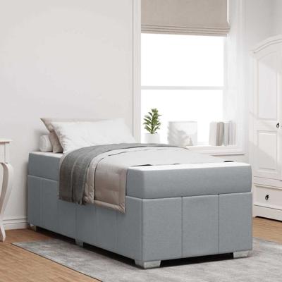 Bedframe Lichtgrijs 90 x 190 cm Stof