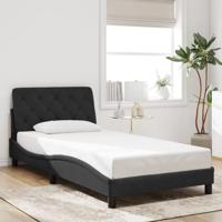 Bedframe zonder matras 100x200 cm fluweel zwart