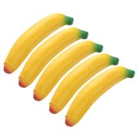 Stressbal banaan - 4x - foam - 17 cm - antistress - uitrekbare banaan - tot 24 cm Stressbal banaan - 4x - foam - 17 cm - antistress - uitrekbare banaan - tot 24 cm