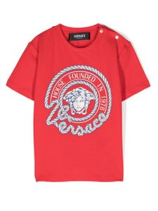 Versace Kids t-shirt Nautical Medusa à logo imprimé - Rouge