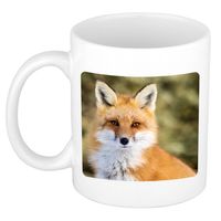 Foto mok vos mok / beker 300 ml - Cadeau vossen liefhebber - feest mokken - thumbnail