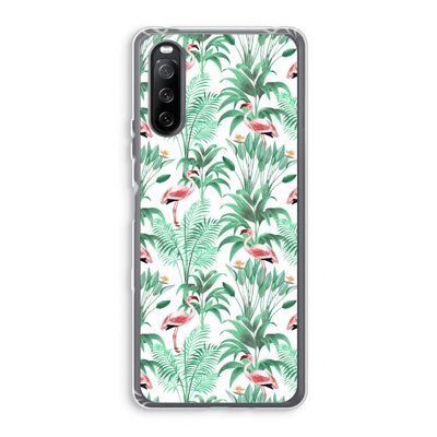 Flamingo bladeren: Sony Xperia 10 III Transparant Hoesje